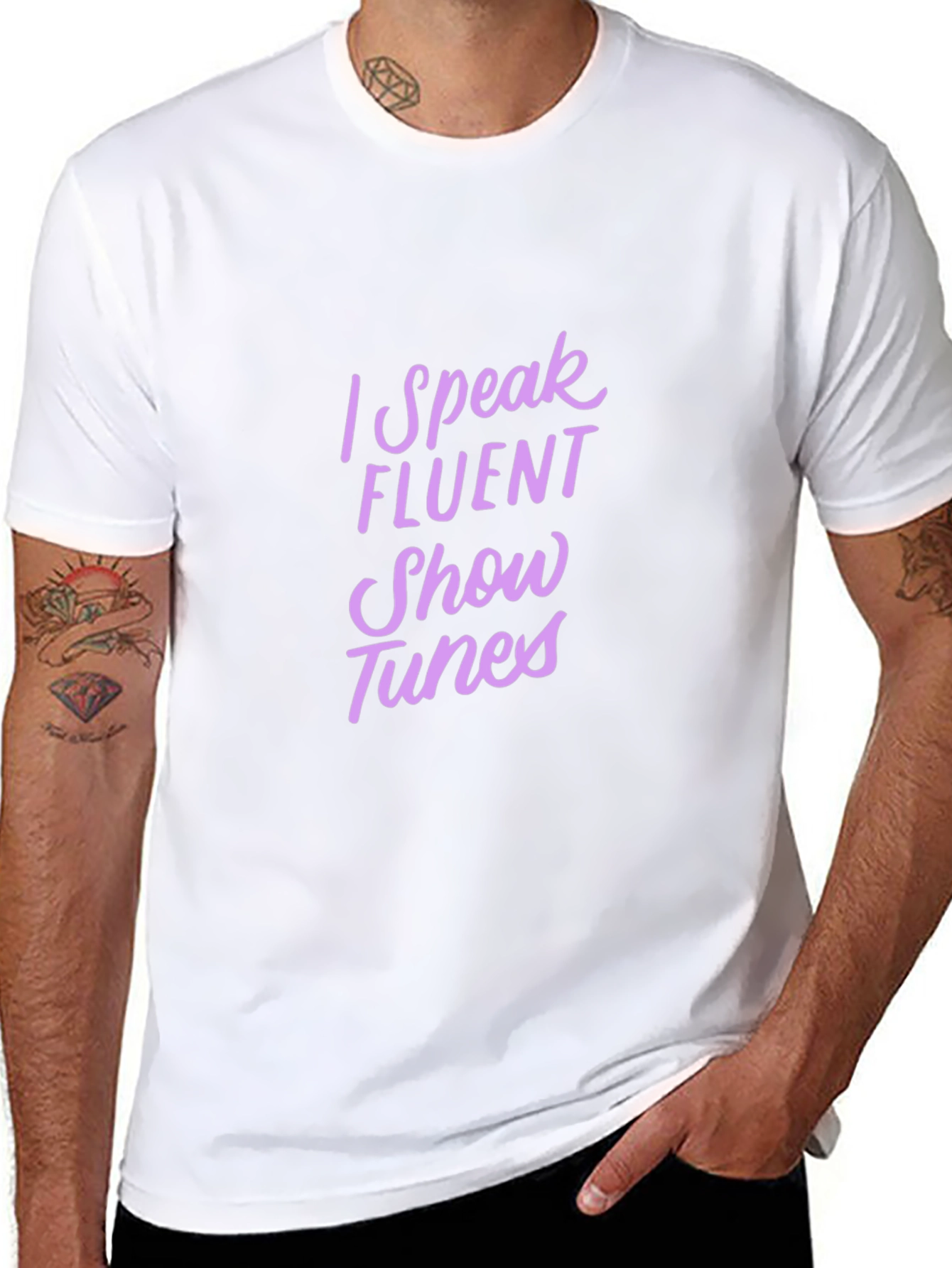 I Speak Fluent Show Tunes Black Tee