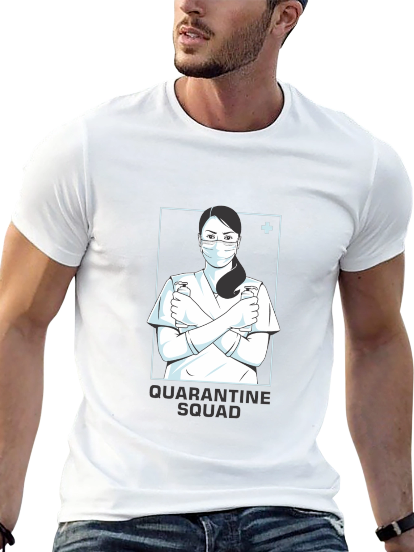 Quarantine Squad Graphic Tee - Nurse Design