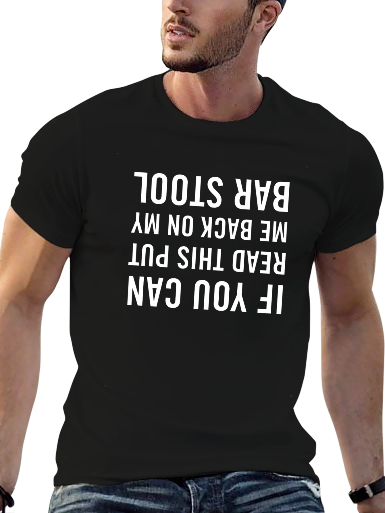 Funny Bar Stool Graphic T-Shirt
