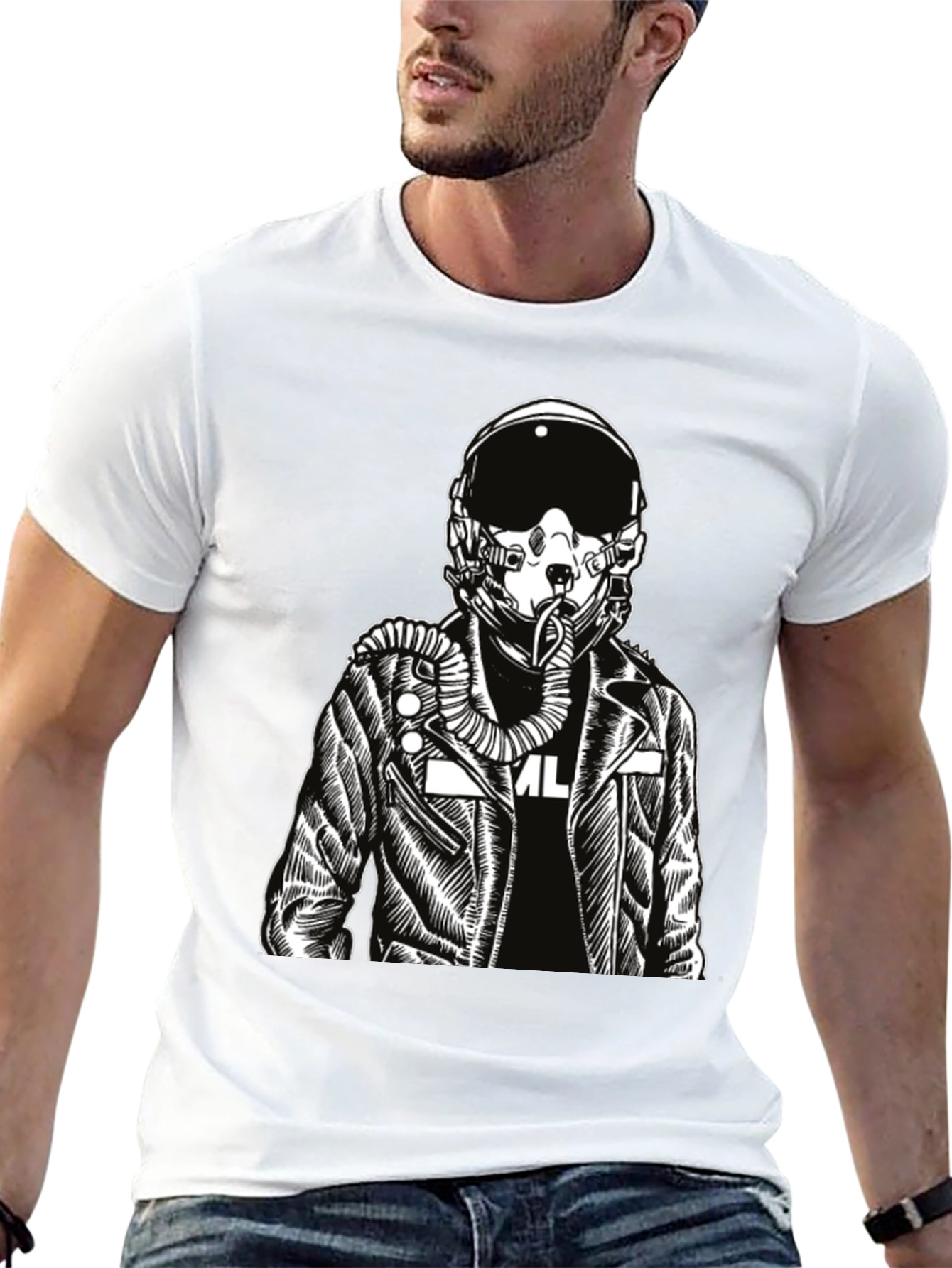 Pilot Graphic Print Black T-Shirt
