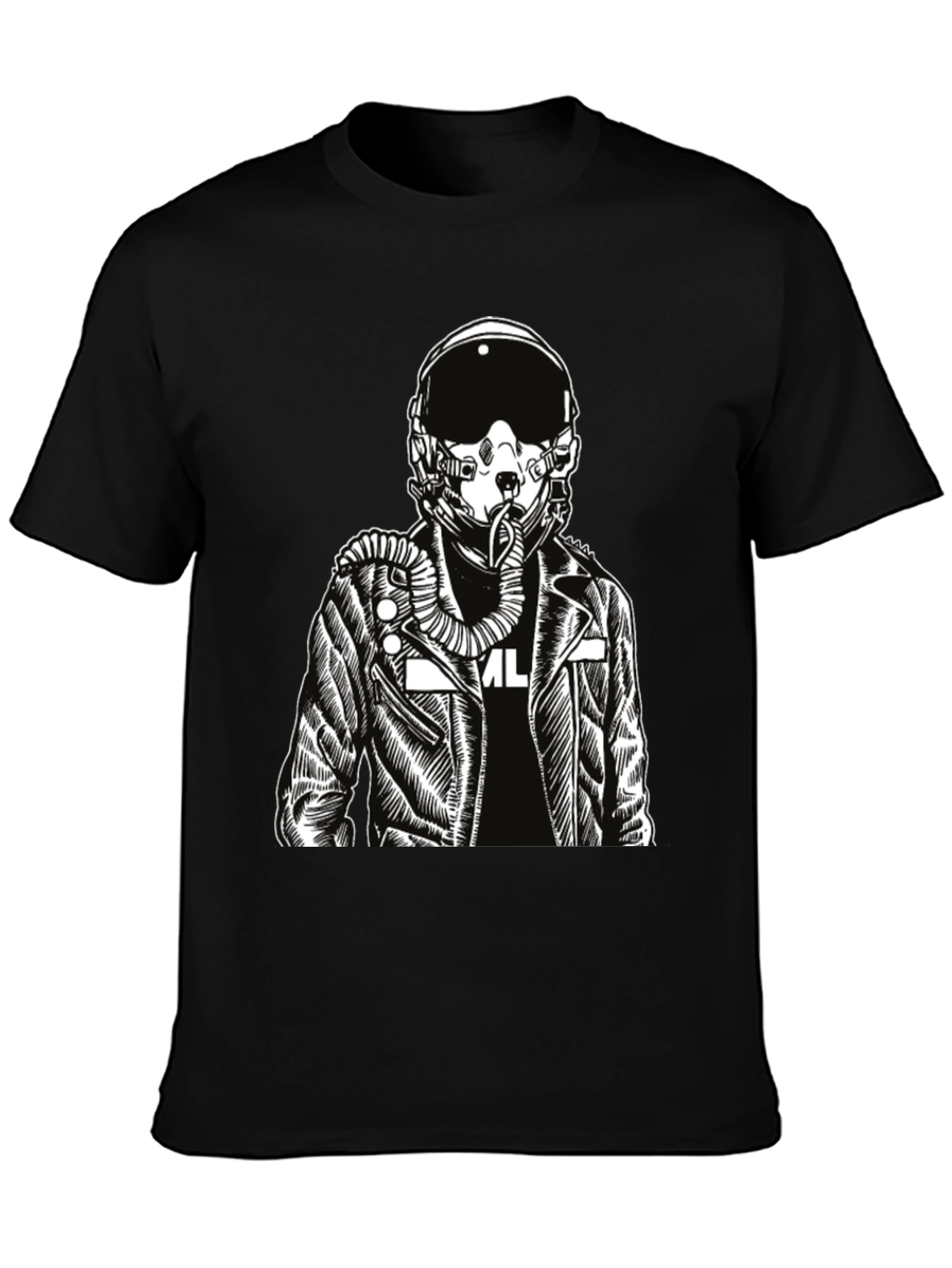 Pilot Graphic Print Black T-Shirt