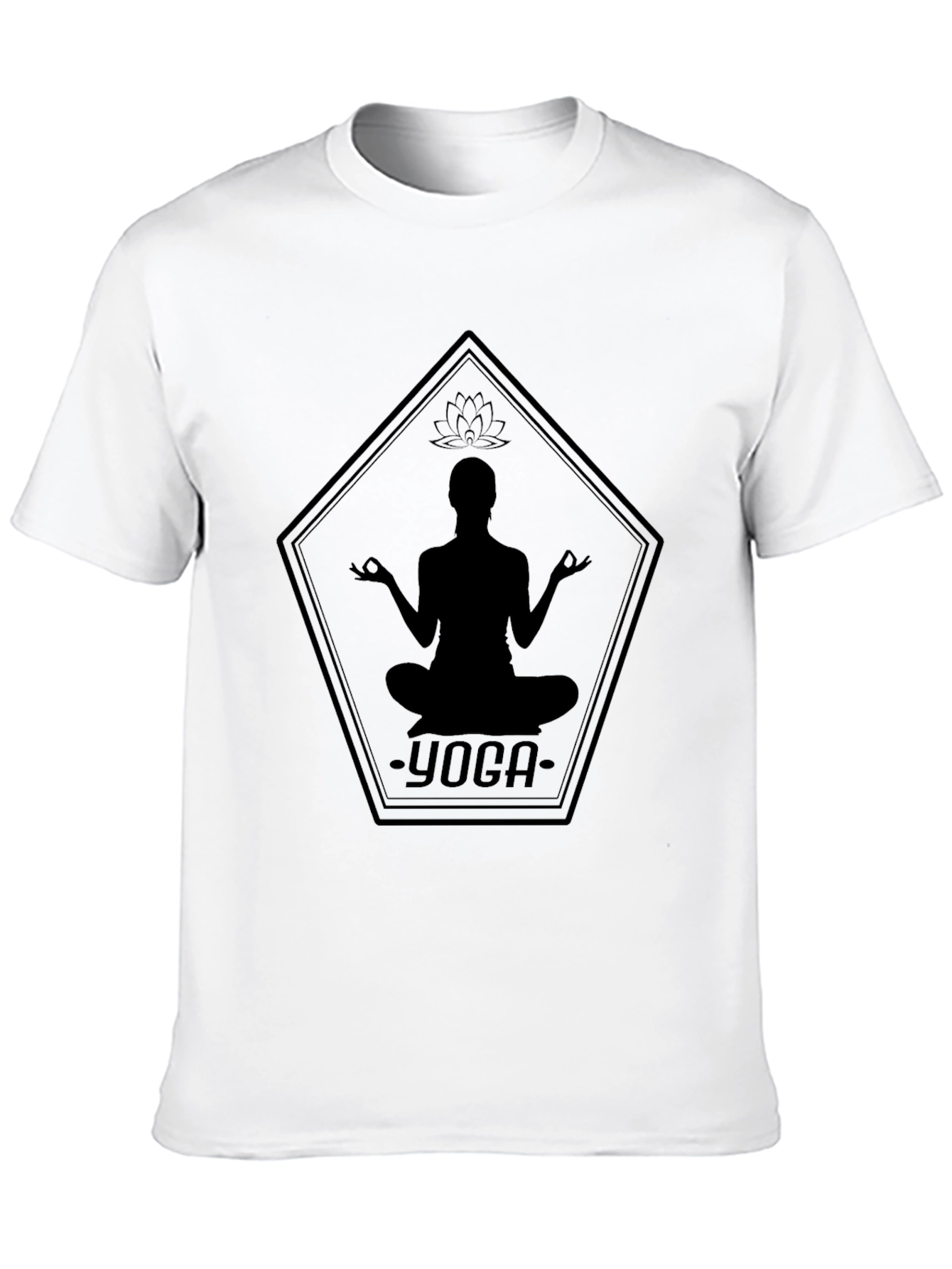 Yoga Silhouette Graphic Tee - Black