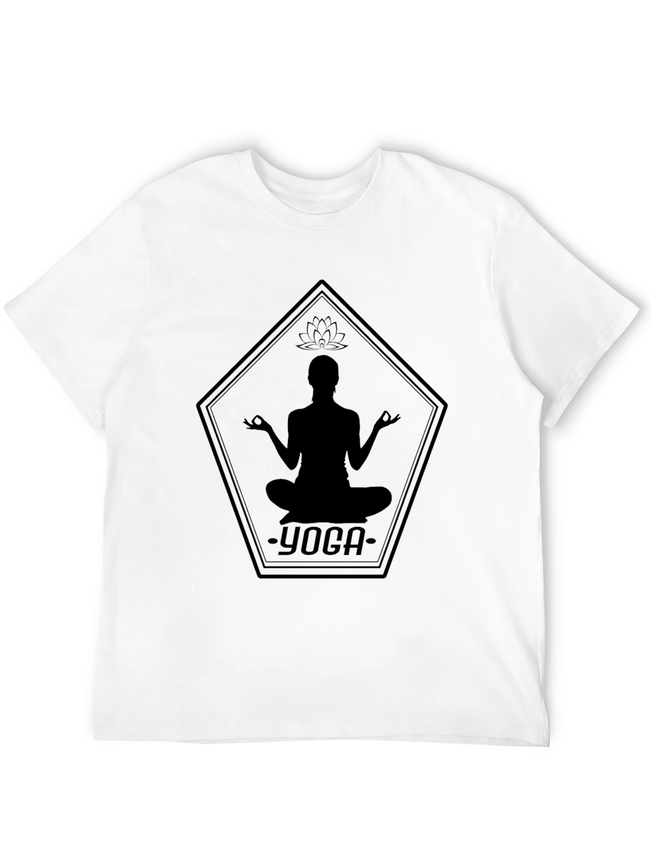 Yoga Silhouette Graphic Tee - Black