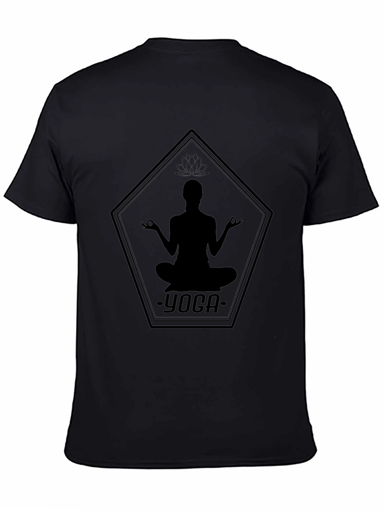 Yoga Silhouette Graphic Tee - Black