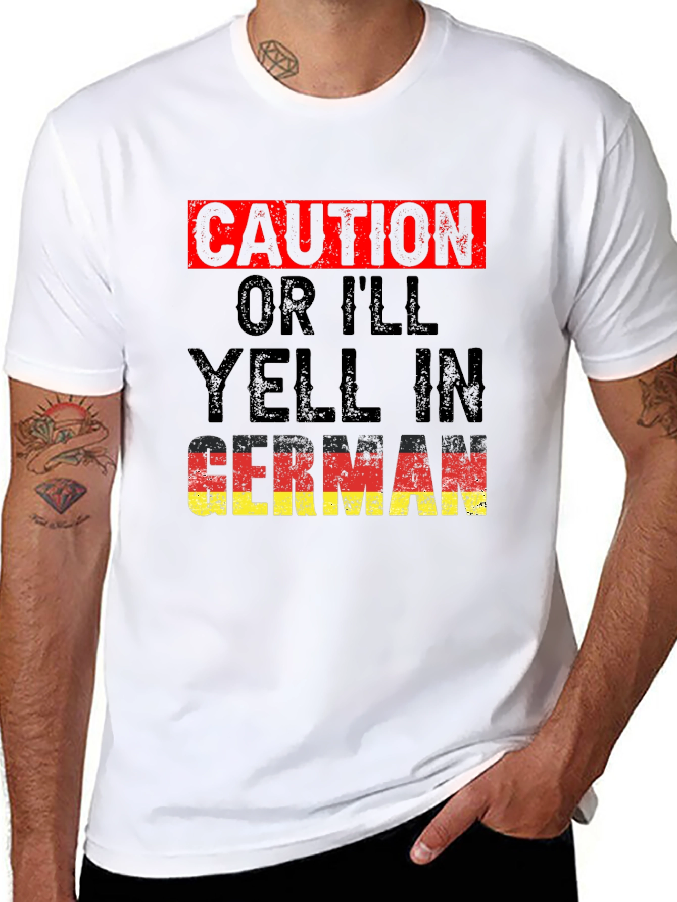 Caution Ill Yell In German T-Shirt