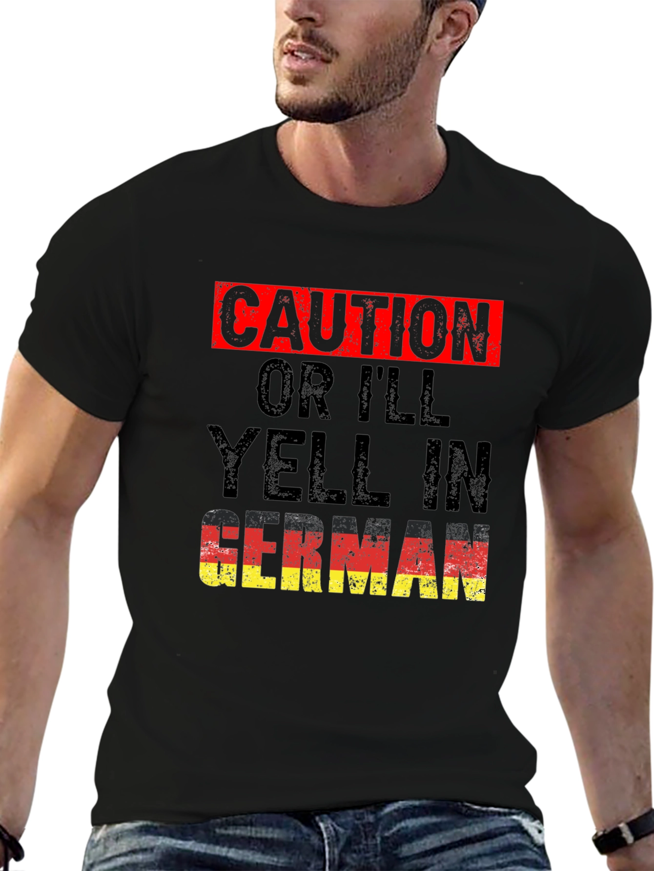Caution Ill Yell In German T-Shirt