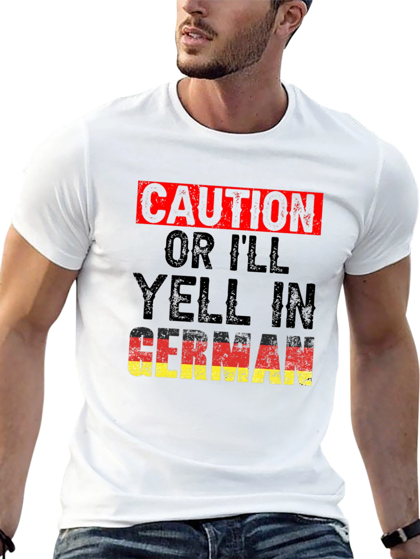 Caution Ill Yell In German T-Shirt