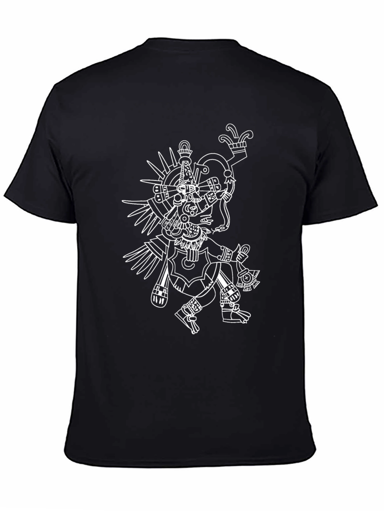 Aztec Inspired Graphic T-Shirt - Black