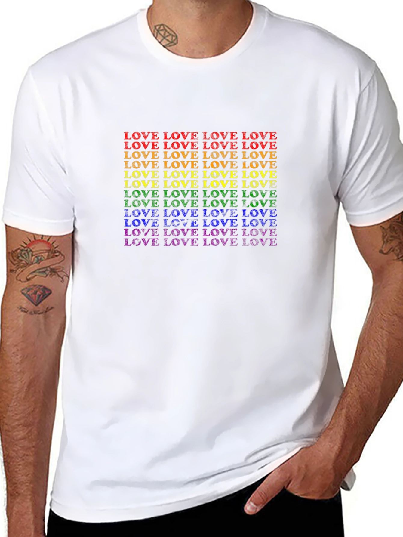 Pride LOVE T-Shirt - Rainbow Graphic Tee