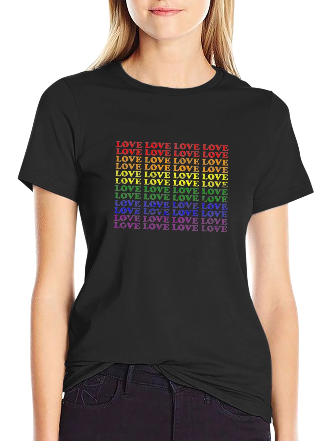 Pride LOVE T-Shirt - Rainbow Graphic Tee