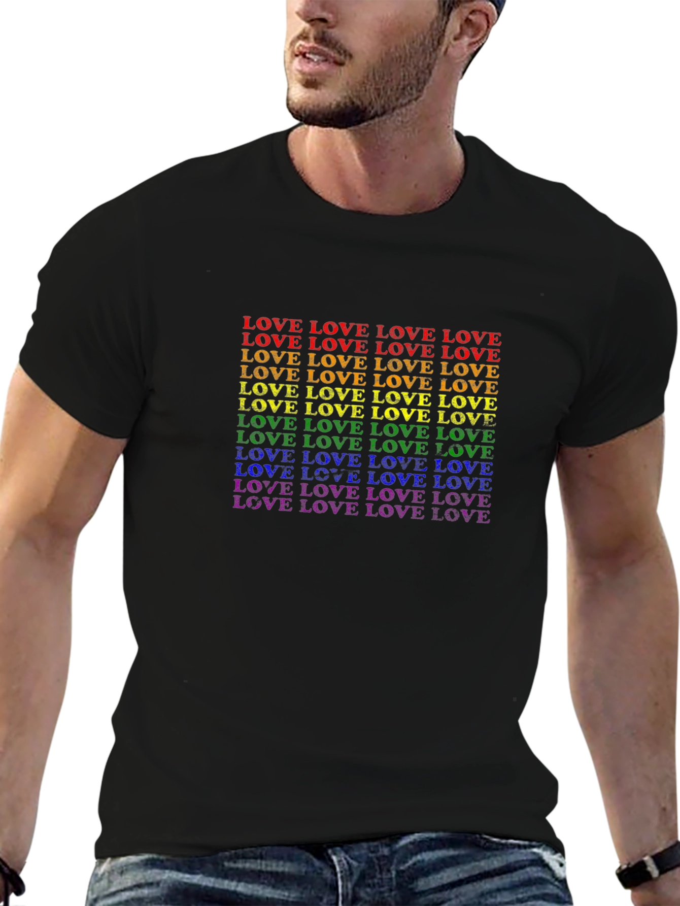 Pride LOVE T-Shirt - Rainbow Graphic Tee