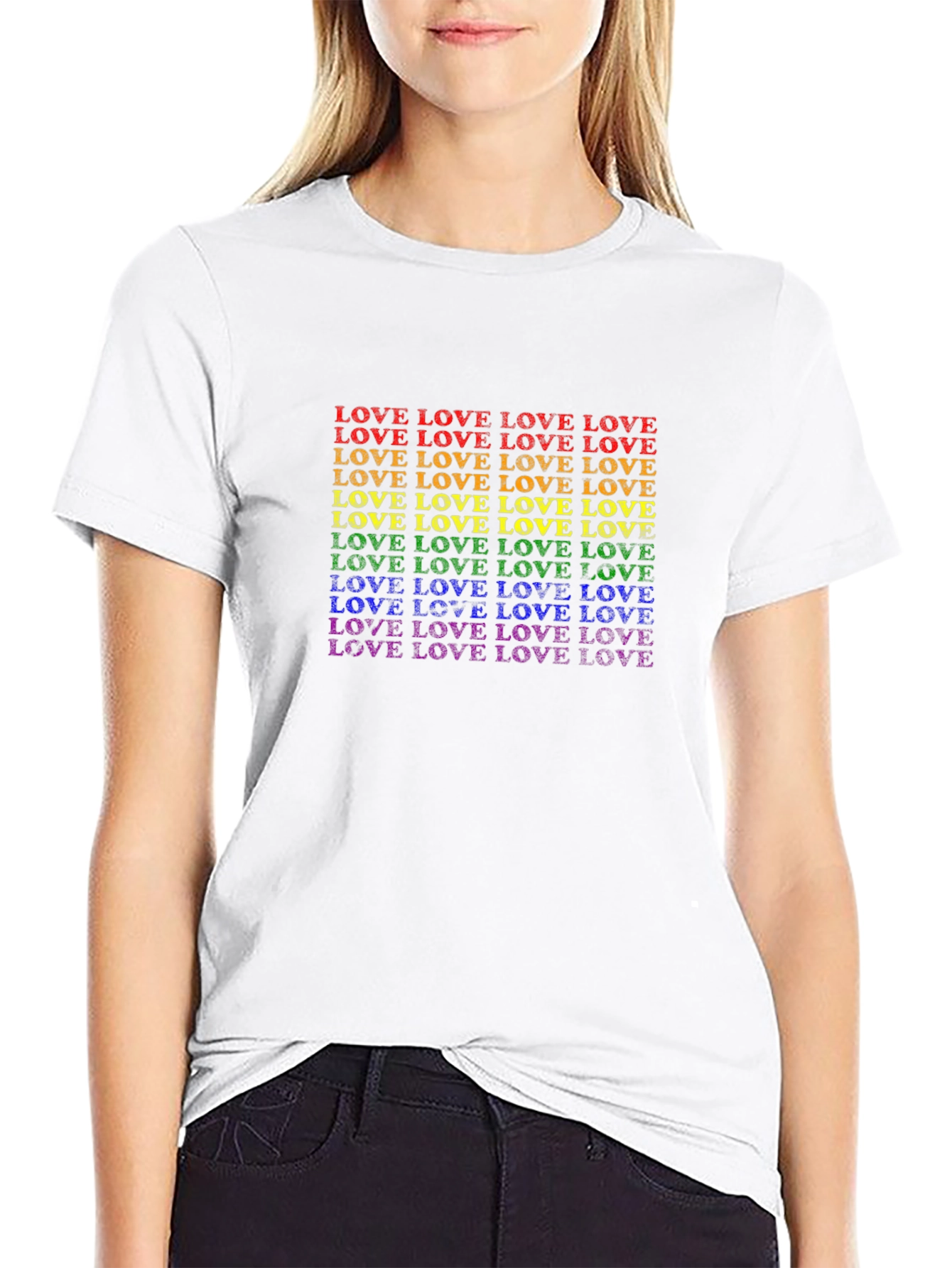 Pride LOVE T-Shirt - Rainbow Graphic Tee