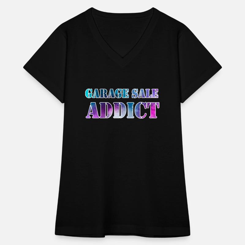 Garage Sale Addict blue purple watercolor