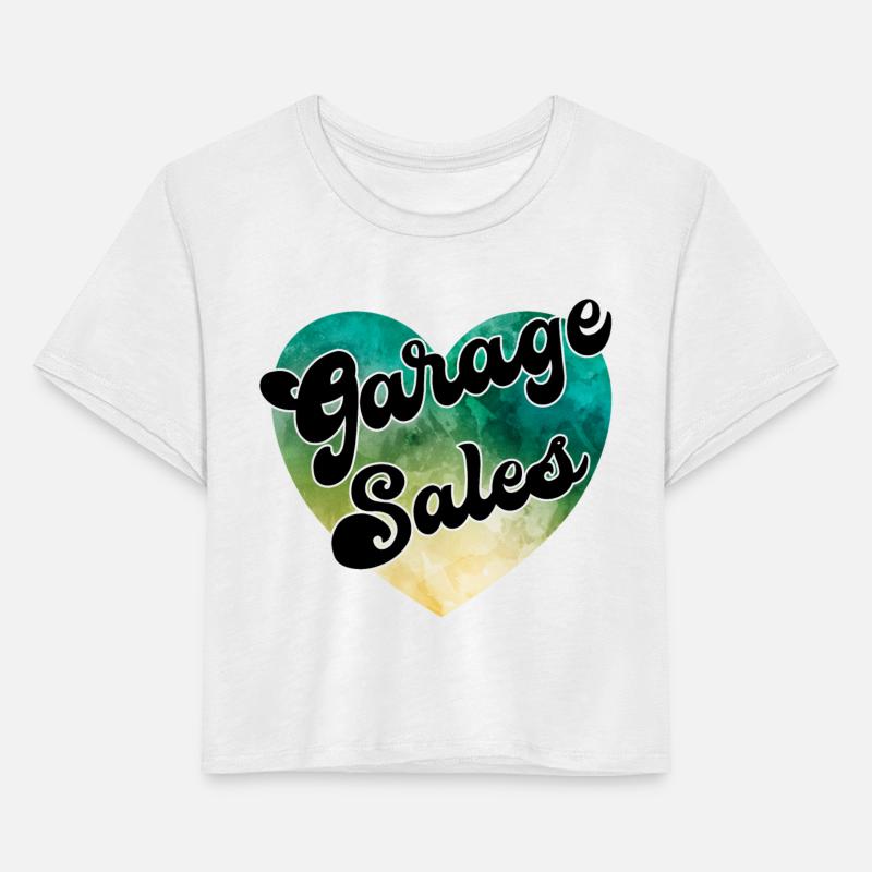 Garage Sales green yellow watercolor heart