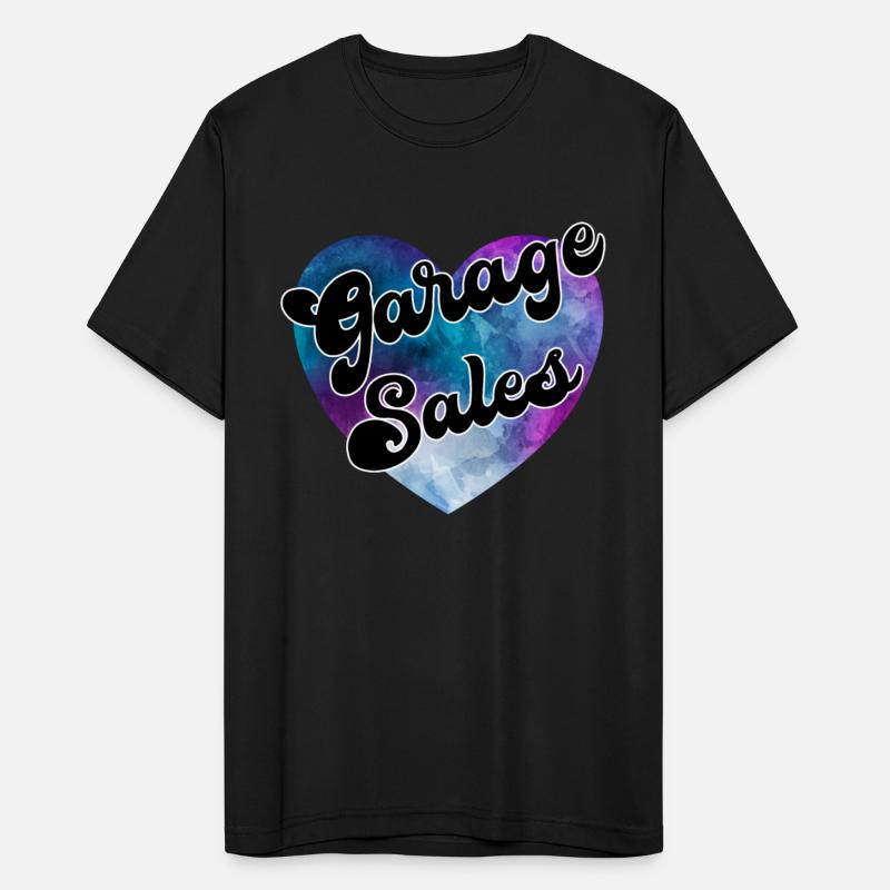 Garage Sales purple blue watercolor heart