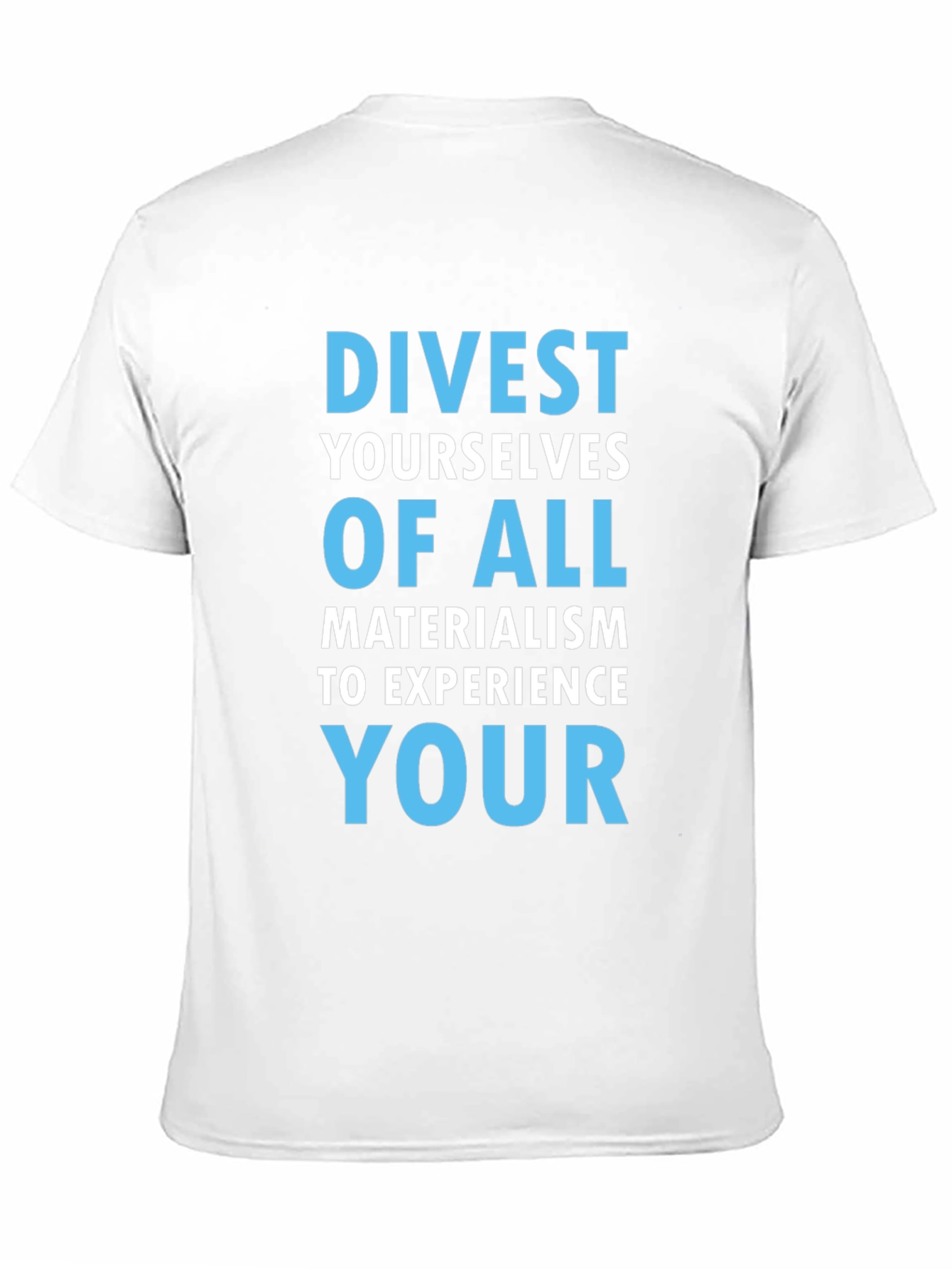 Divest Materialism T-Shirt - Black