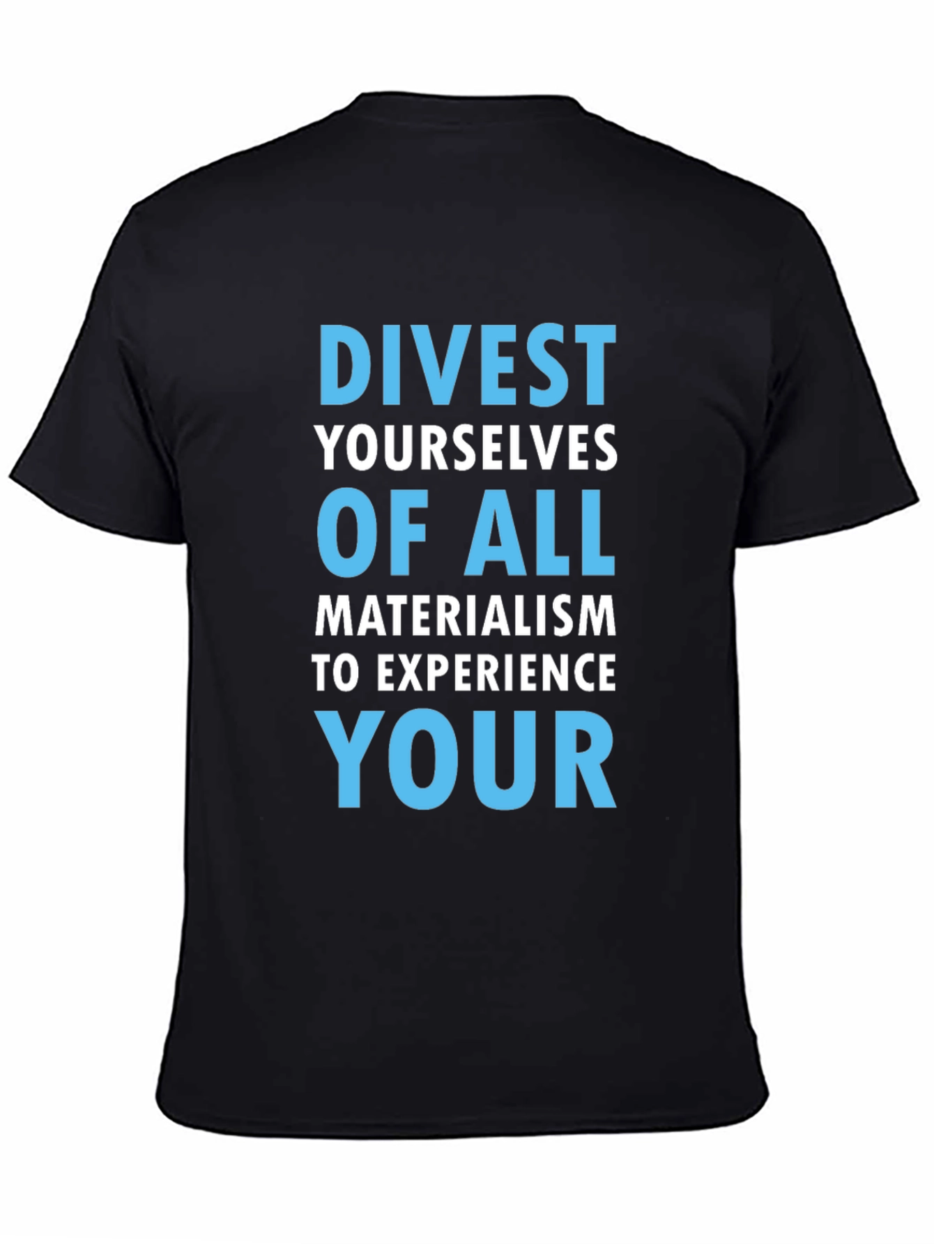 Divest Materialism T-Shirt - Black