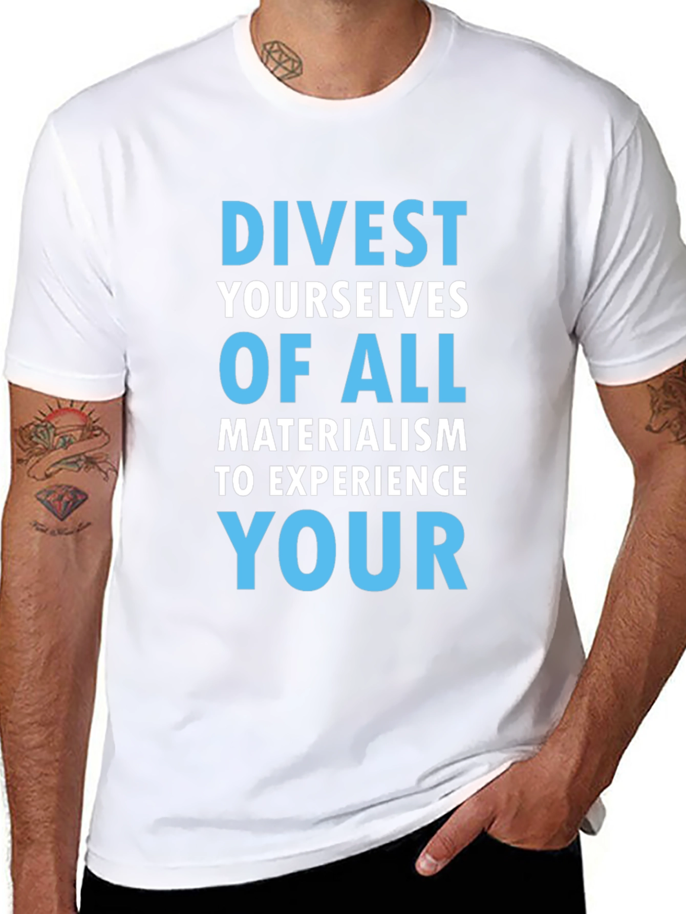 Divest Materialism T-Shirt - Black