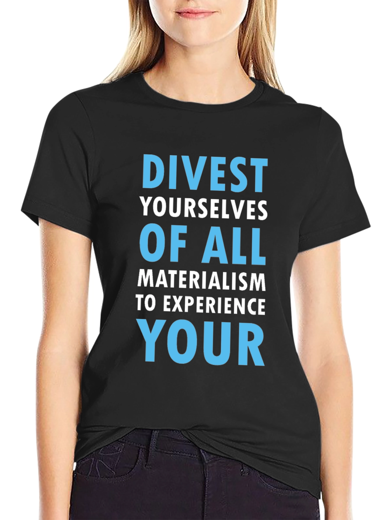 Divest Materialism T-Shirt - Black