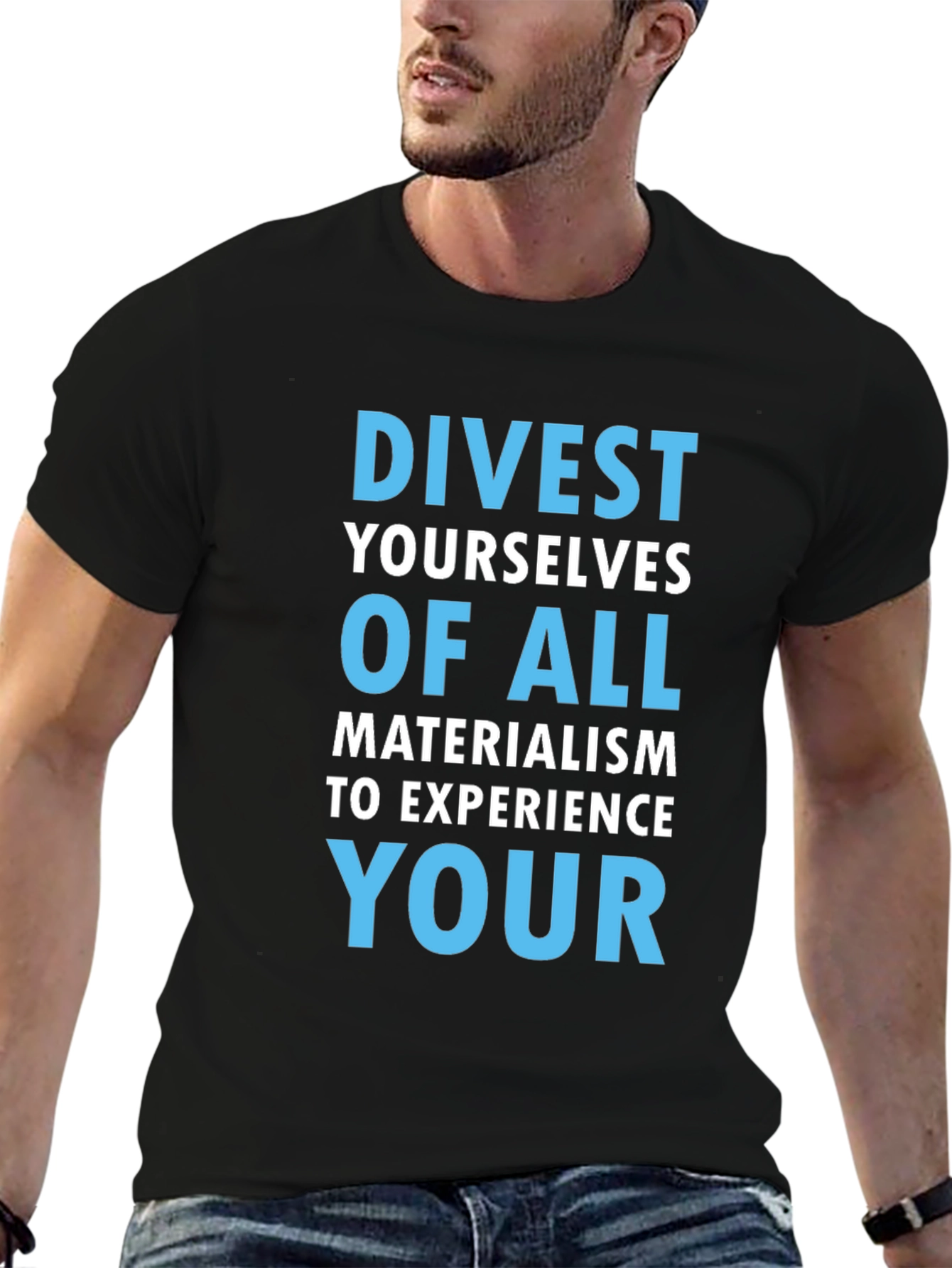 Divest Materialism T-Shirt - Black