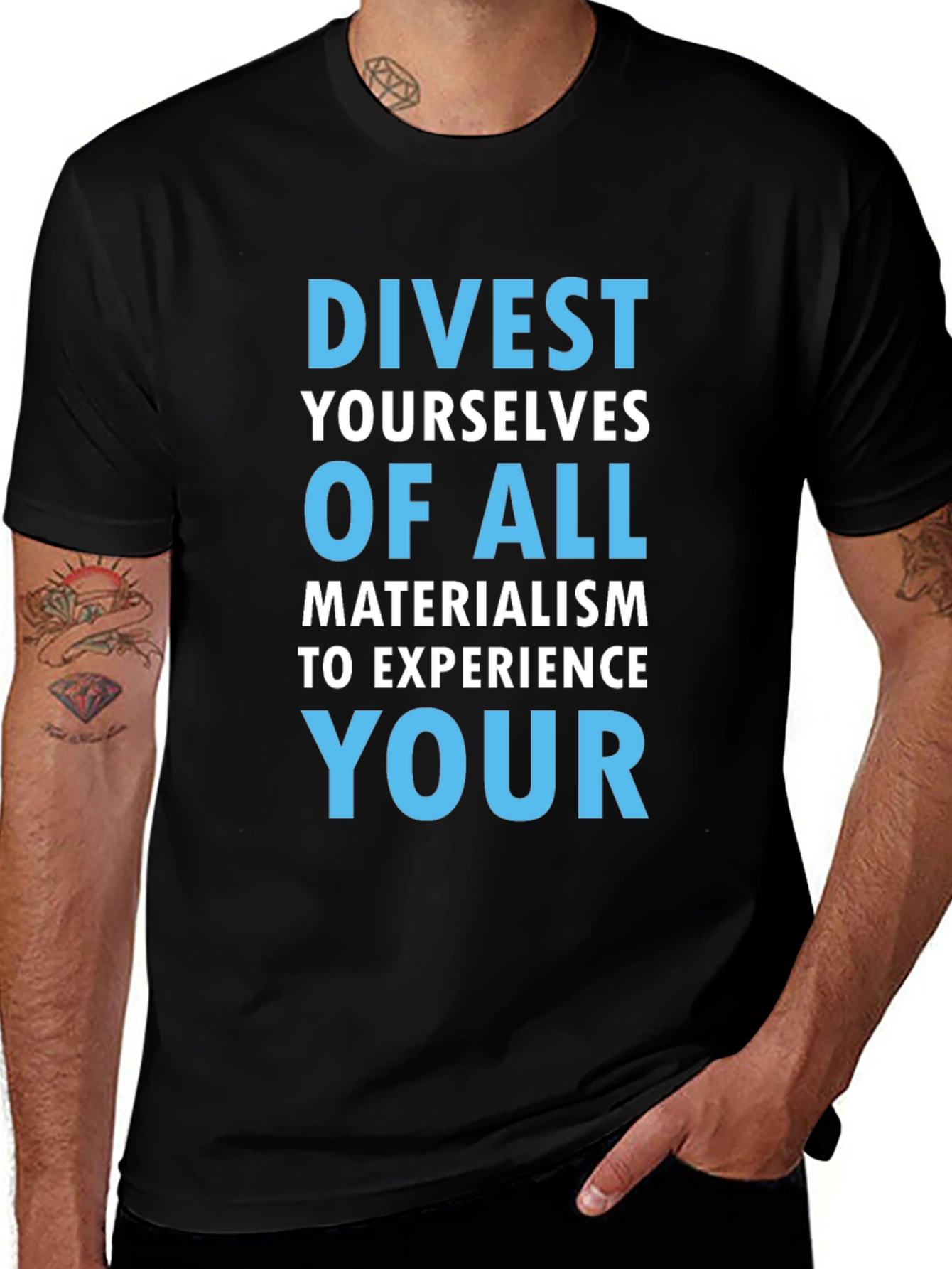 Divest Materialism T-Shirt - Black