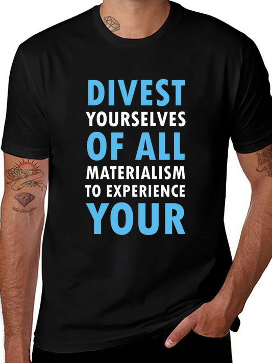 Divest Materialism T-Shirt - Black