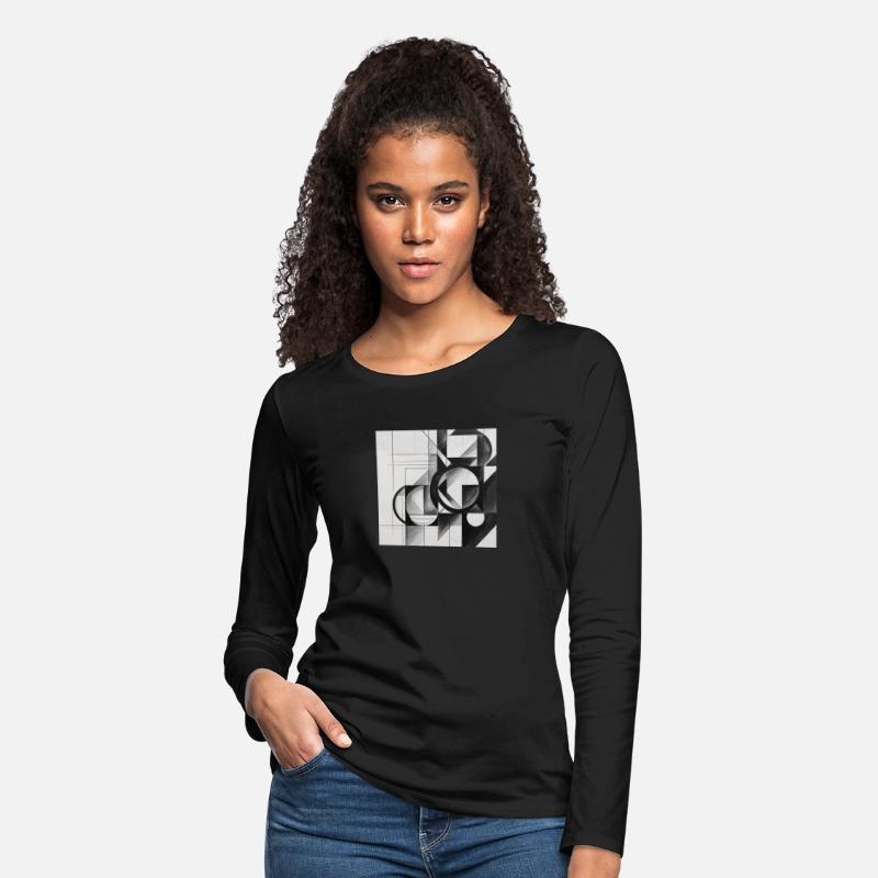 Geometric Black and White Abstract Art