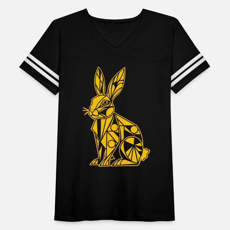 Geometric Farm Animal Graphic: Rabbit Art