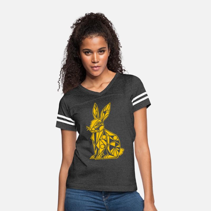 Geometric Farm Animal Graphic: Rabbit Art