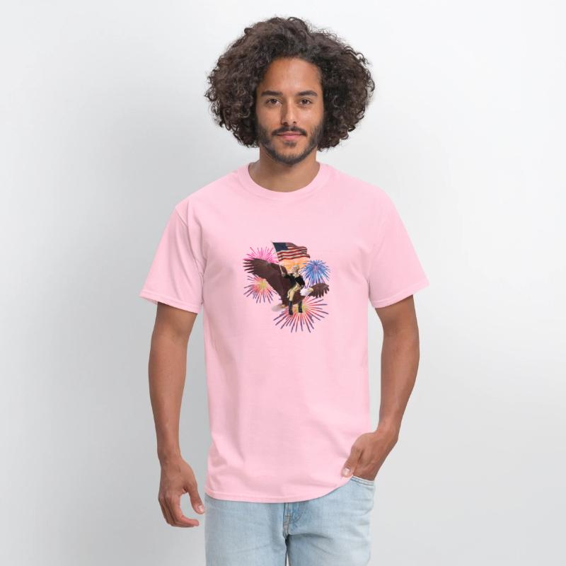 George Washington Riding An Eagle With A Flag 4Th