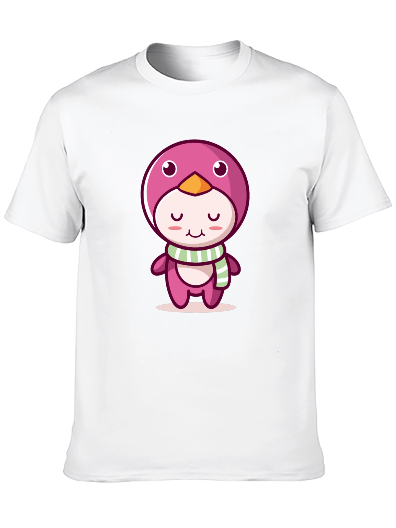 Cute Cartoon Penguin Black T-Shirt