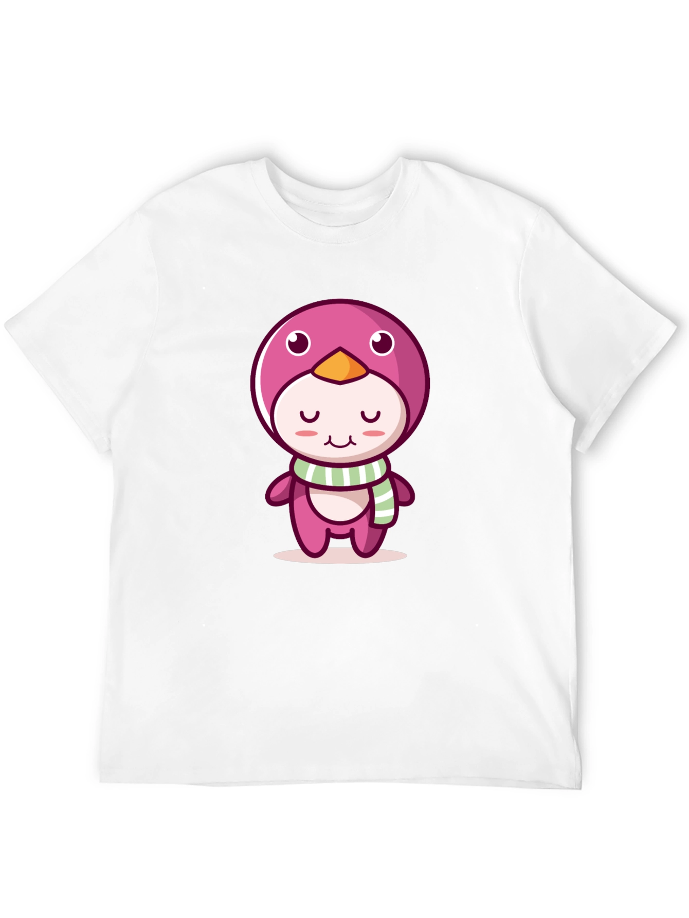 Cute Cartoon Penguin Black T-Shirt