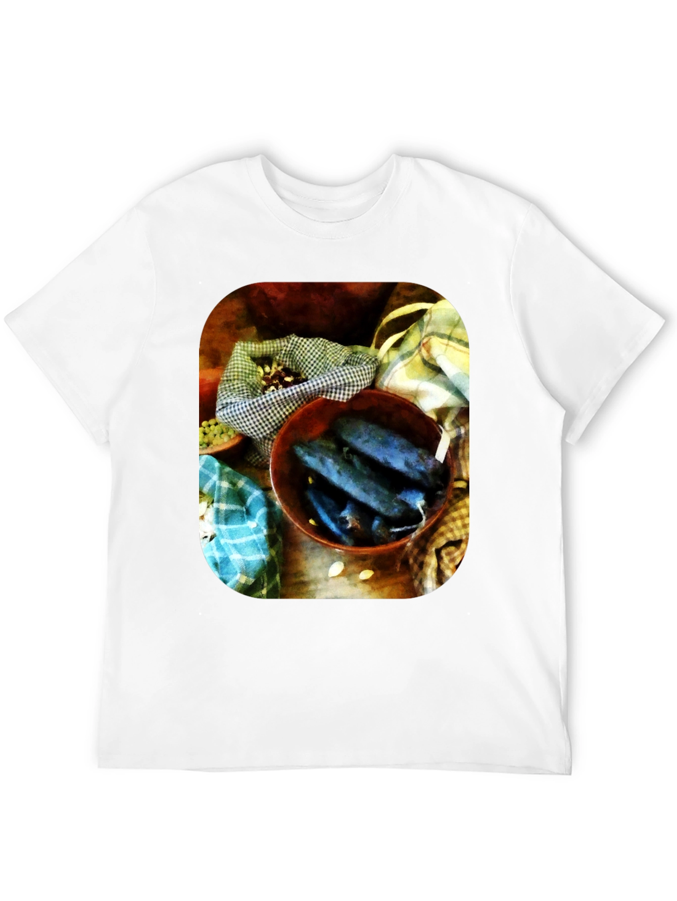 Mens T-Shirt with Unique Produce Still Life Art