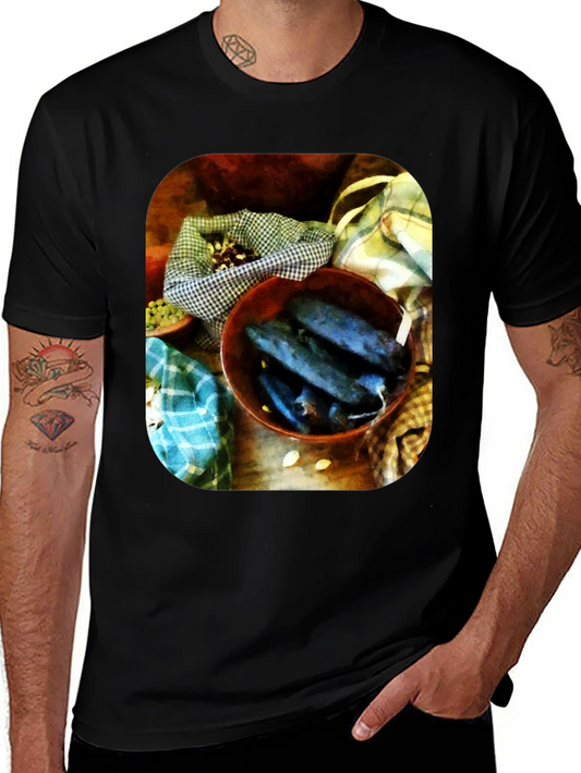 Mens T-Shirt with Unique Produce Still Life Art