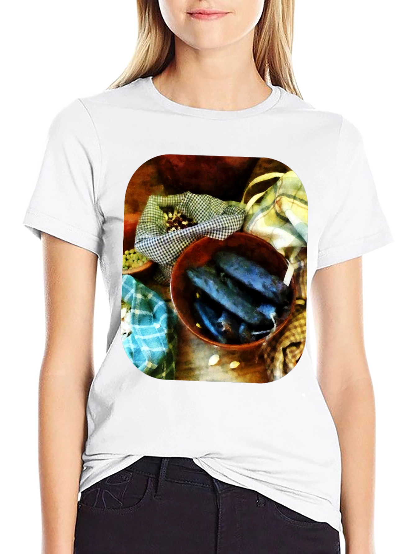 Mens T-Shirt with Unique Produce Still Life Art