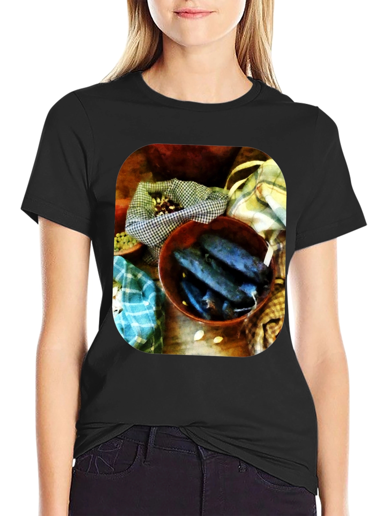 Mens T-Shirt with Unique Produce Still Life Art