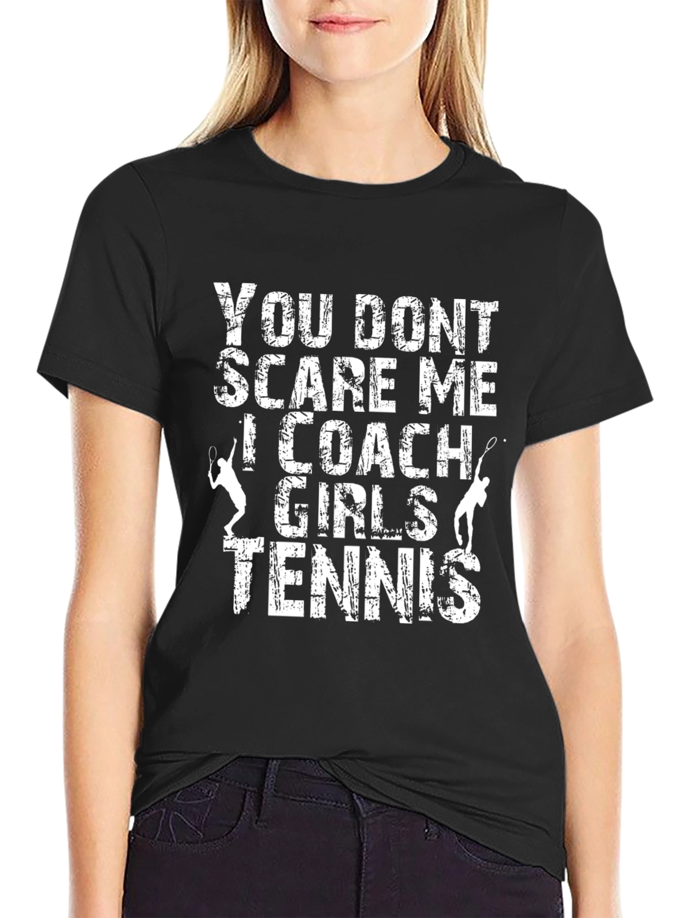 Coach Girls Tennis Graphic T-Shirt - Black