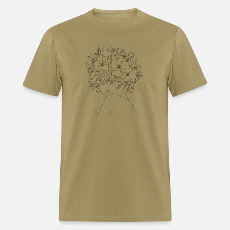 Girl with flower's head