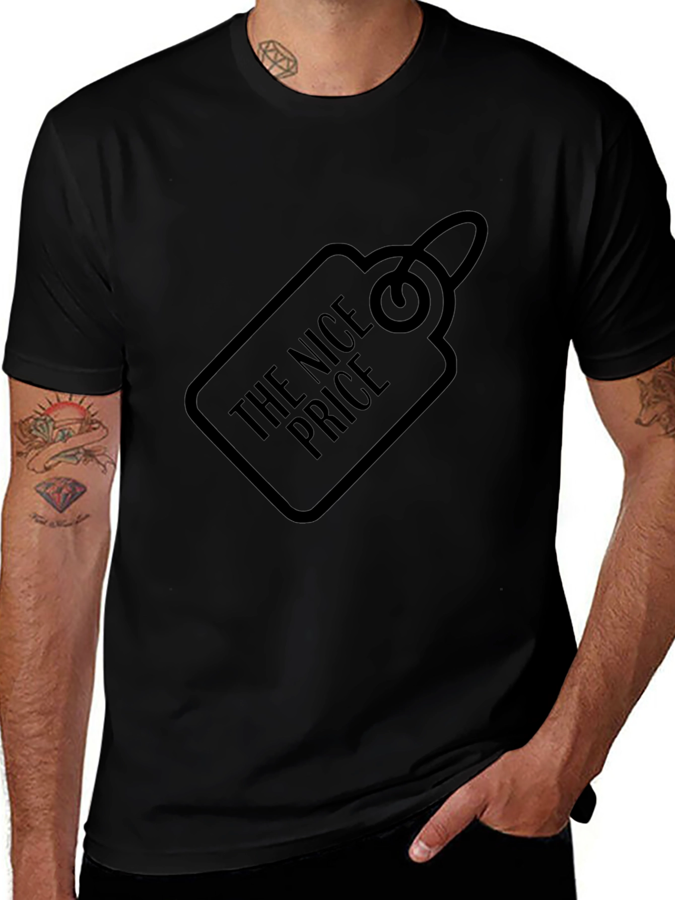 The Nice Price Black Tee Shirt