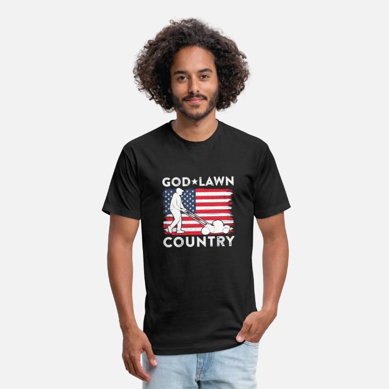 God Lawn Country American Flag Lawn Mowing Dad