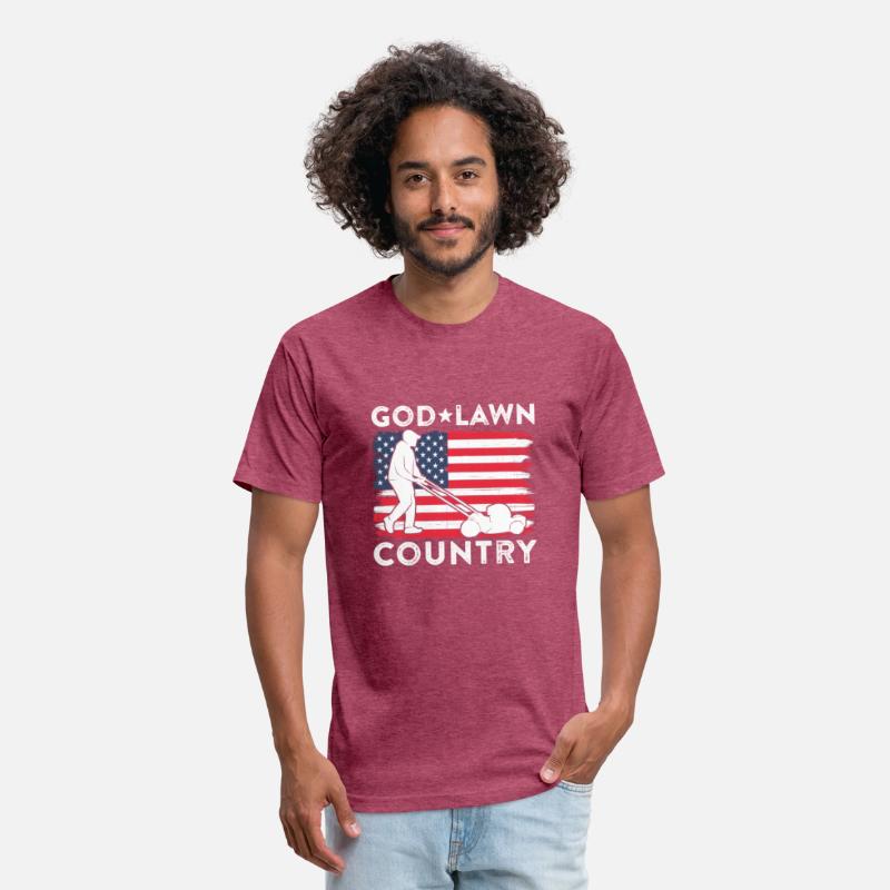 God Lawn Country American Flag Lawn Mowing Dad