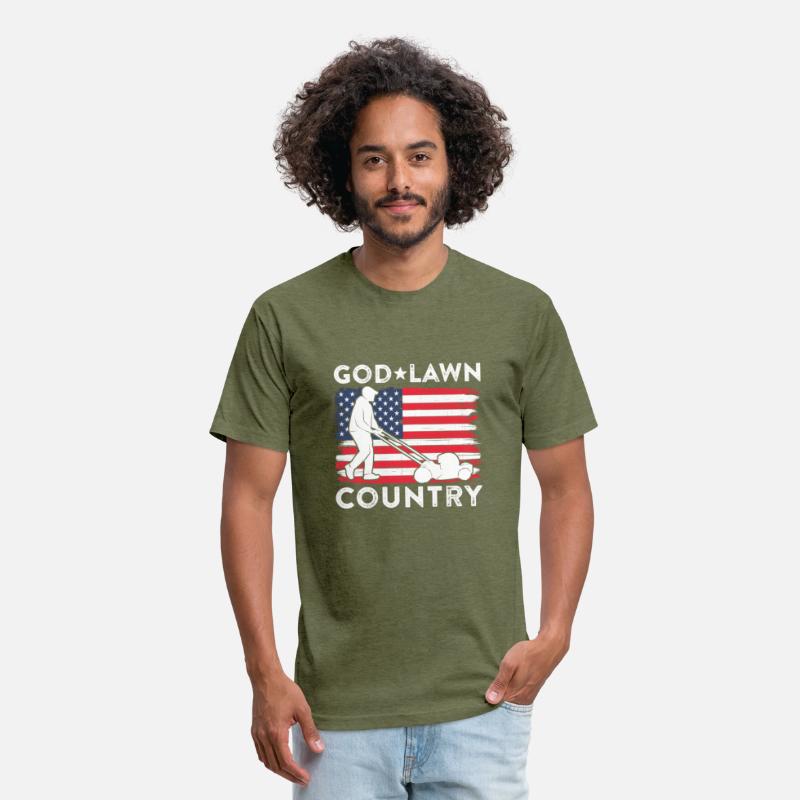 God Lawn Country American Flag Lawn Mowing Dad