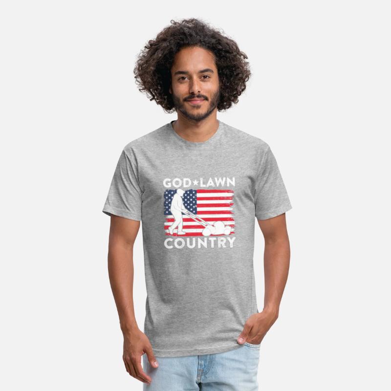 God Lawn Country American Flag Lawn Mowing Dad