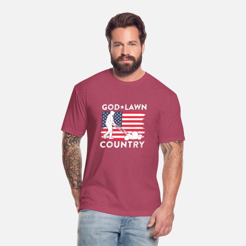 God Lawn Country American Flag Lawn Mowing Dad