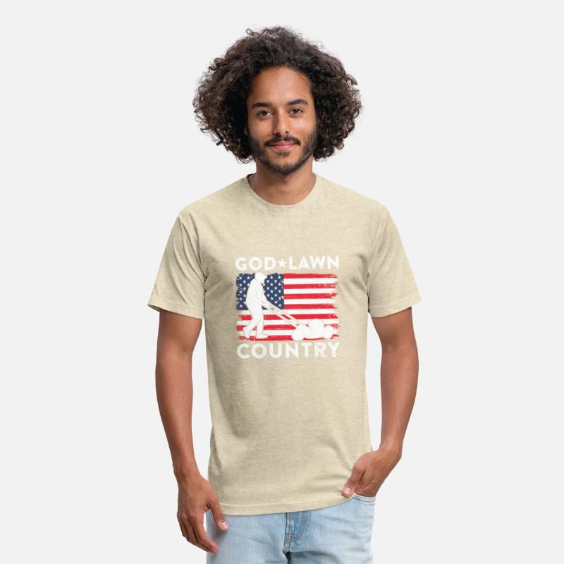 God Lawn Country American Flag Lawn Mowing Dad