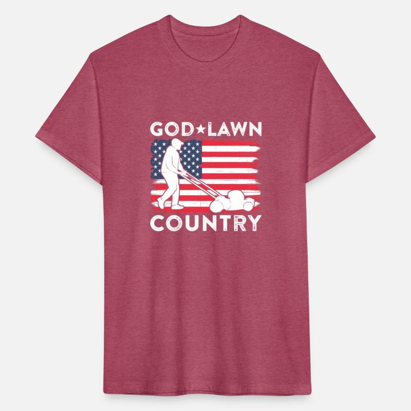 God Lawn Country American Flag Lawn Mowing Dad