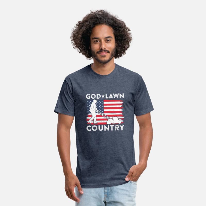 God Lawn Country American Flag Lawn Mowing Dad