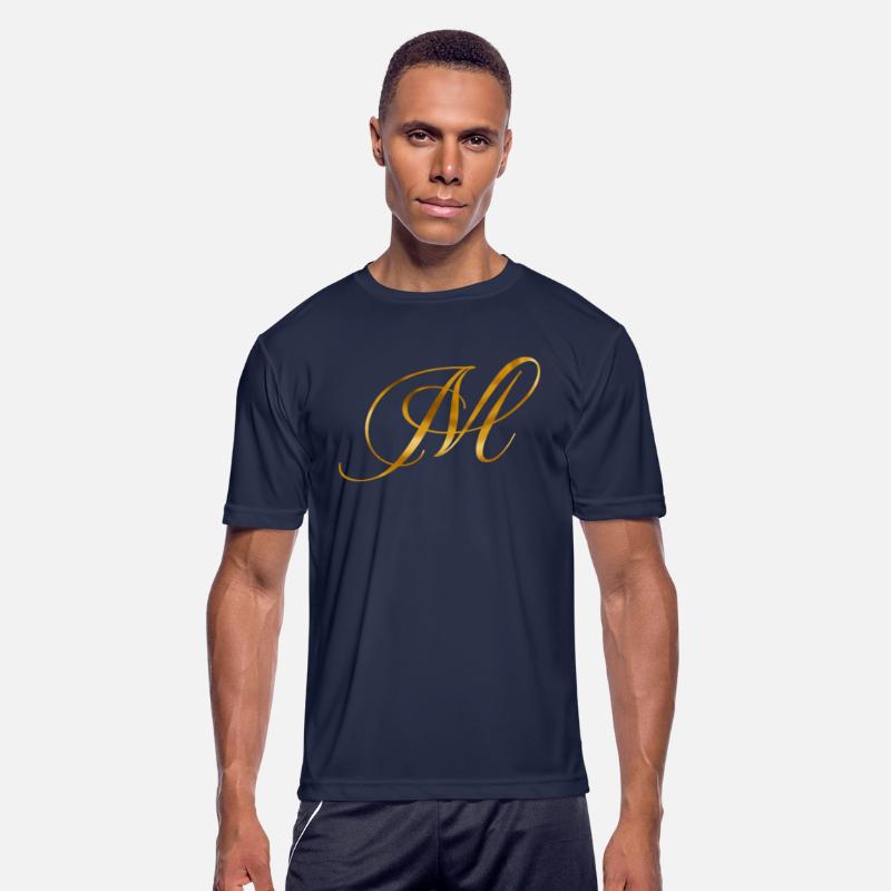 Golden letter M in vintage design