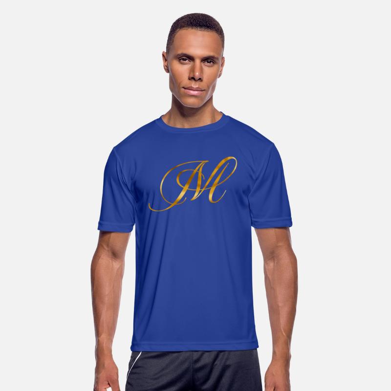 Golden letter M in vintage design