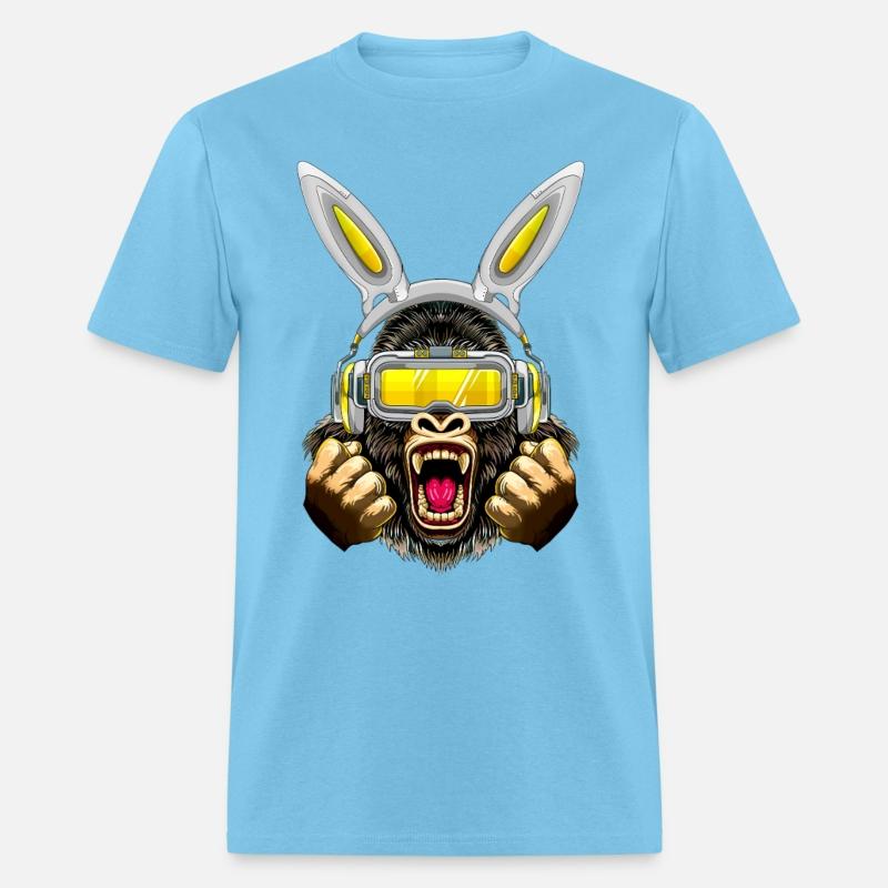 Gorilla With Bunny Ears And VR Glasses Easter Day